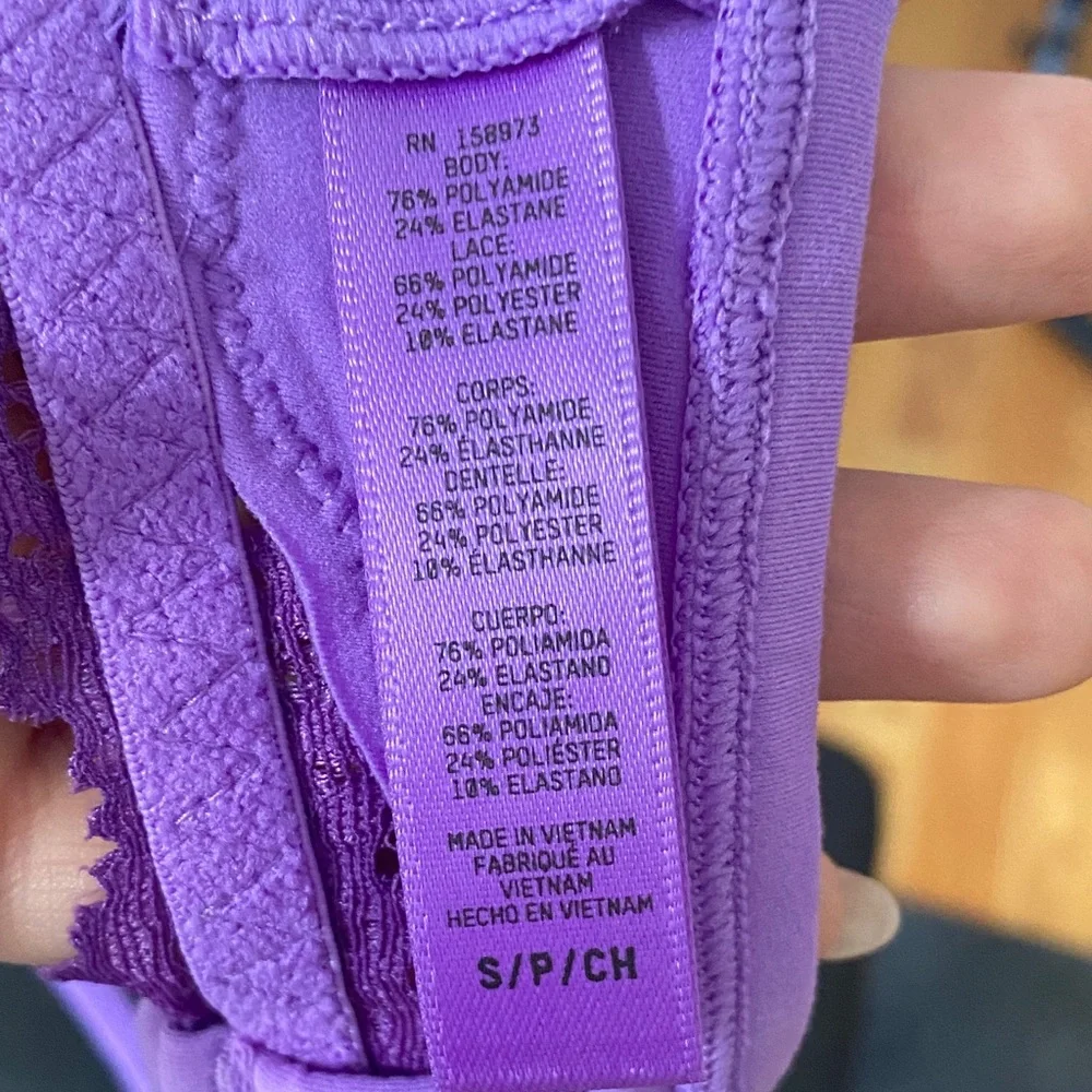 SKIMS Lace Scoop Purple Bralette - Picture 3 of 3